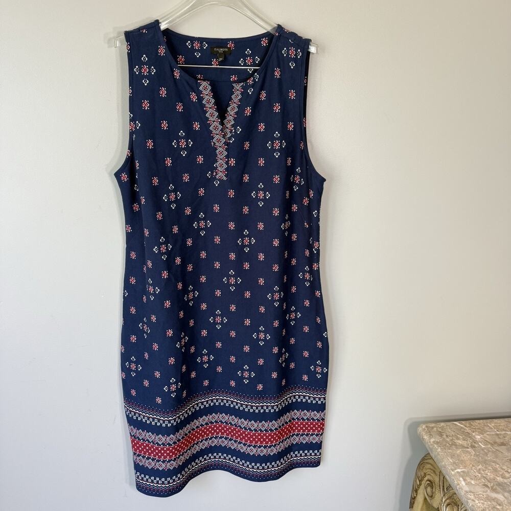 Talbots Navy Sleeveless Shift Dress - Petite